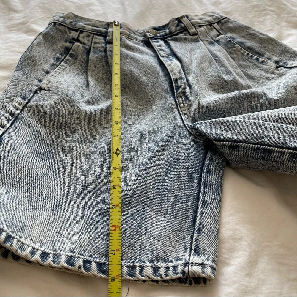Vintage Y2K High‎ Waisted Jean pleats Shorts - Picture 11 of 12